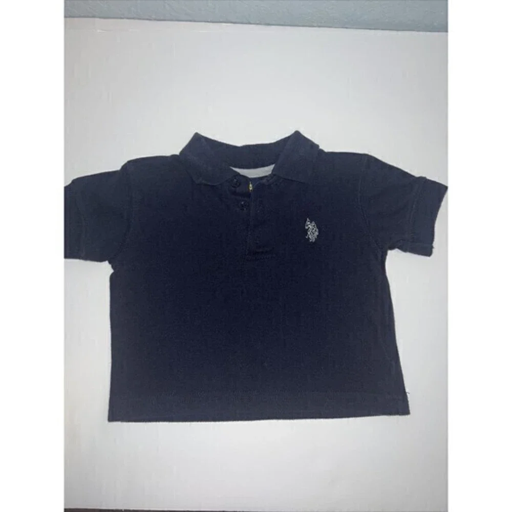 Polo Ralph Lauren Boys Blue‎ Polo Size 6-9 Months Big Horse Logo